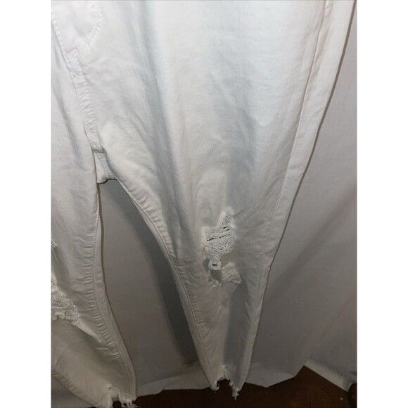 Judy Blue Women’s Distressed Jeans Size 11 30x26 White Party Going Out Skinny - Picture 7 of 12